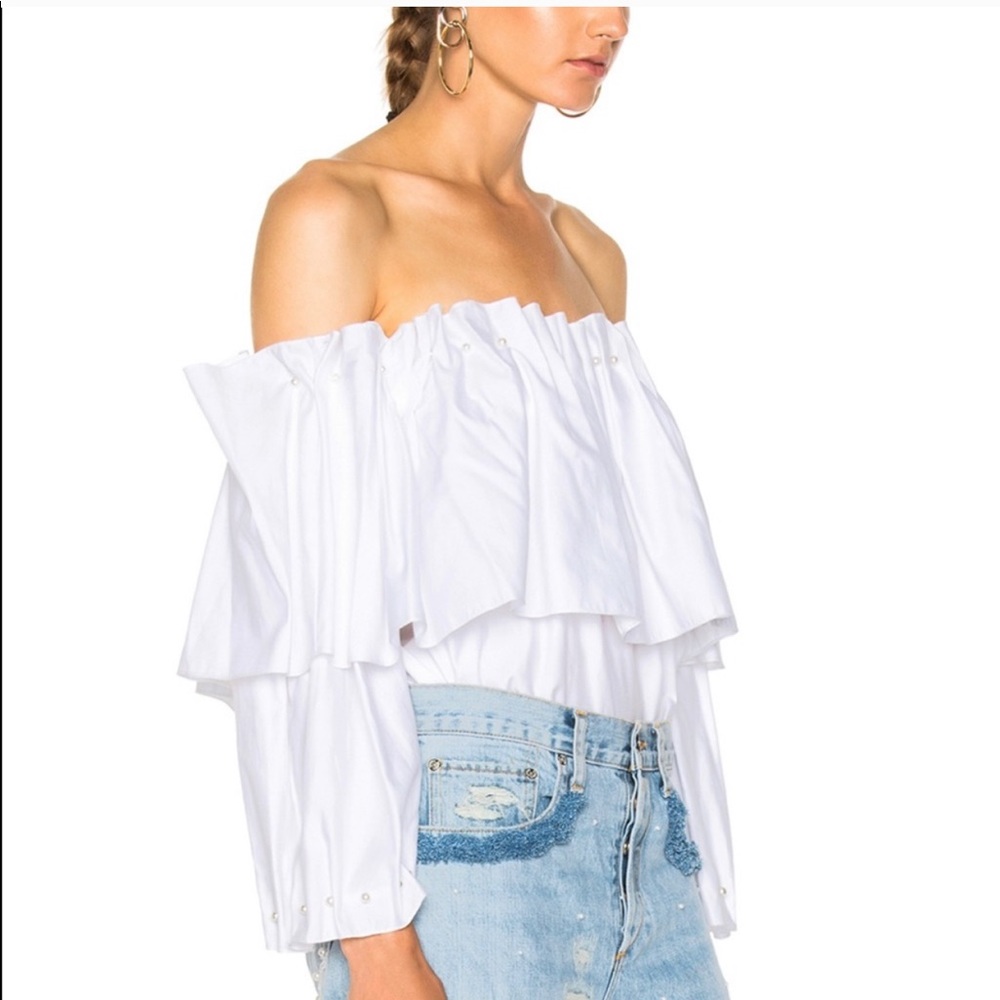 🩵SOLD🩵JONATHAN SIMKHAI pearl blouse